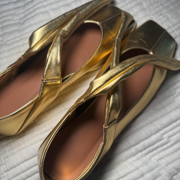 Zara Gold Women's Flats - Picture 3 of 4